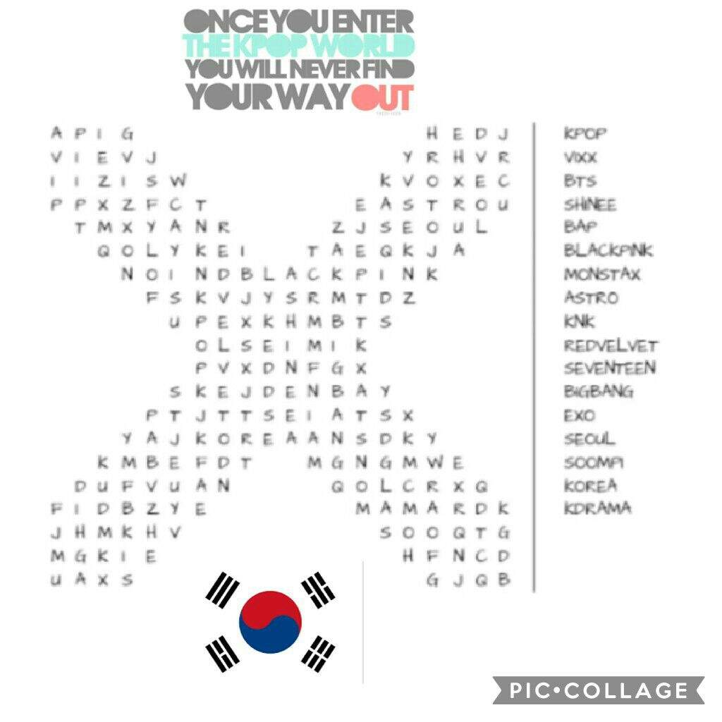 kpop word search