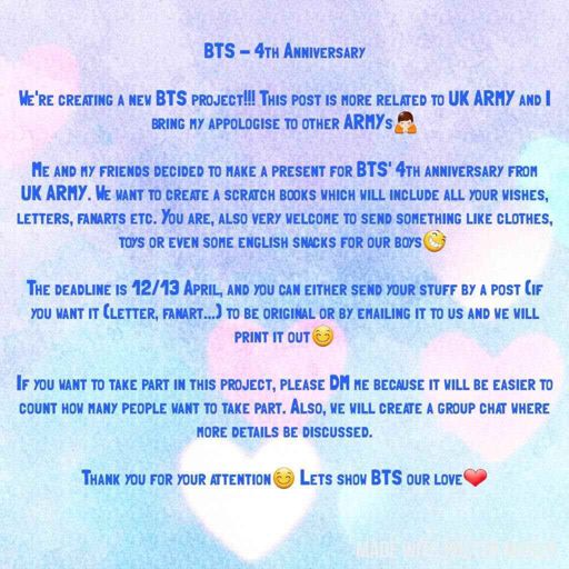 Bts 4th Anniversary Project Army S Amino