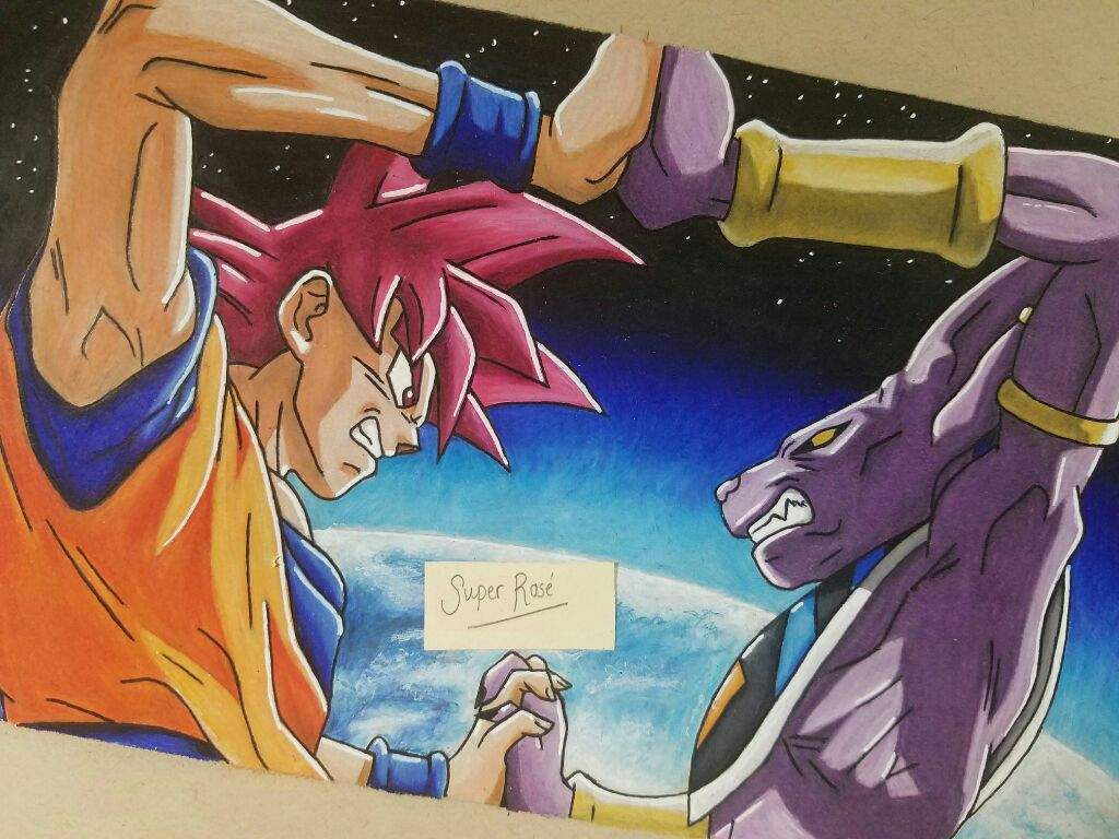 SSJ God Goku vs Lord Beerus!! [Drawing] | DragonBallZ Amino