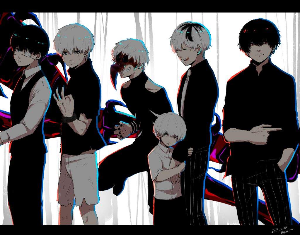 Todas as Transformações Kaneki Ken Haise Sasaki Ghoul Amino