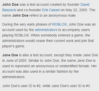 Roblox John Doe And Jane Doe And Admin