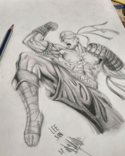 muay thai lee sin drawing