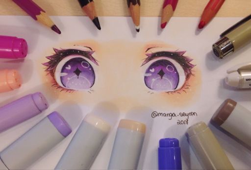 Anime Eyes Drawing Colored - Draw-buy