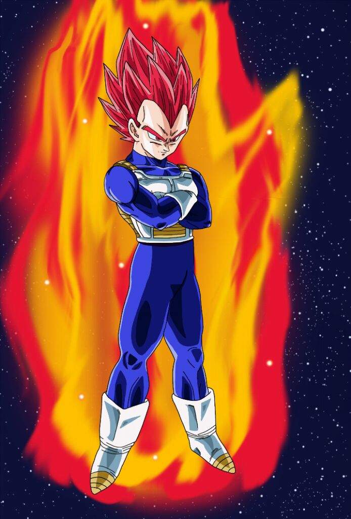 vegeta ssj god red