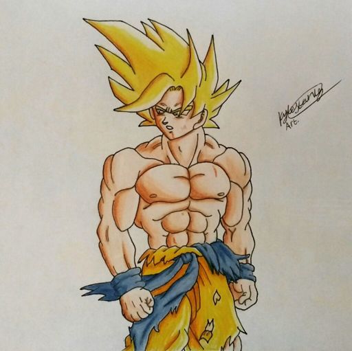 goku ssj2 battle damaged