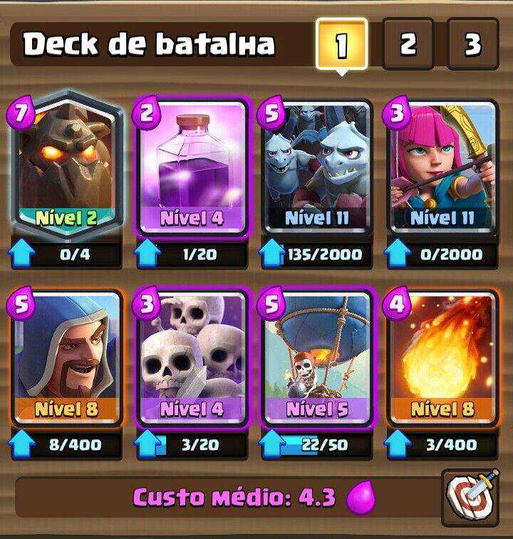 Balão Deck Clash Royale Balão Clash Royale
