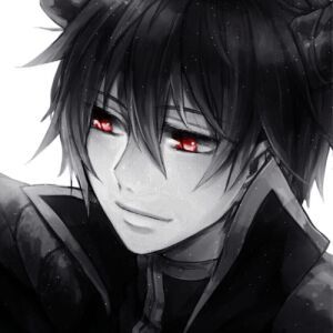 Shadow (wolf demon)(has red eyes and black hair | The Down Worlds Amino