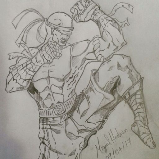 muay thai lee sin drawing