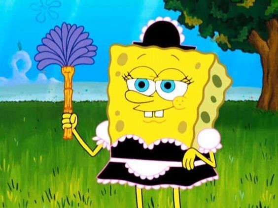 Spongebob in Maid Outfit | Cartoon Amino