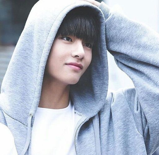 bts v in hoodie