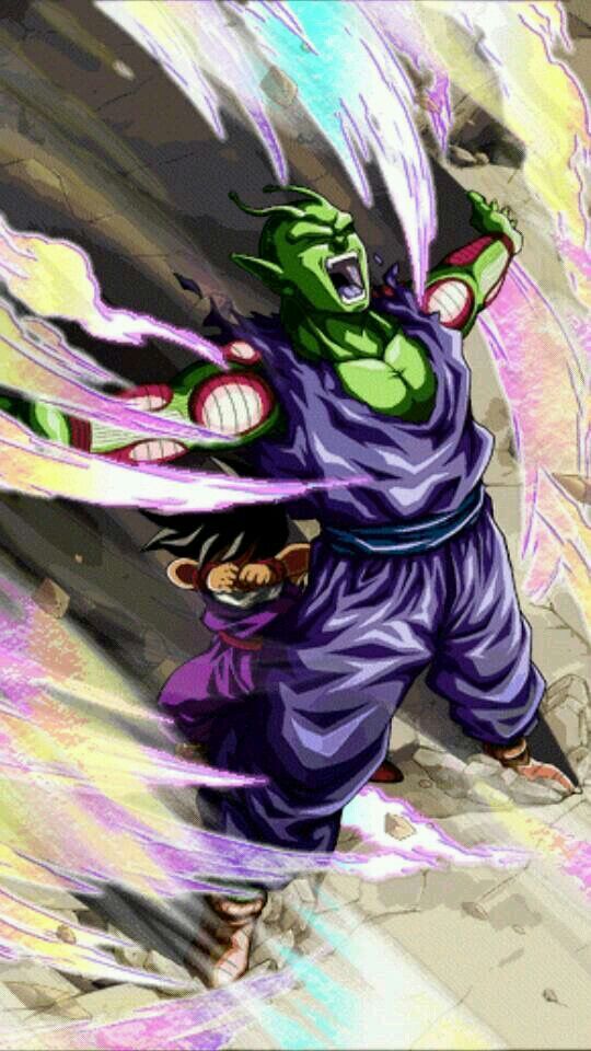 Piccolo shielding Gohan on Dragonball Z Anime Amino