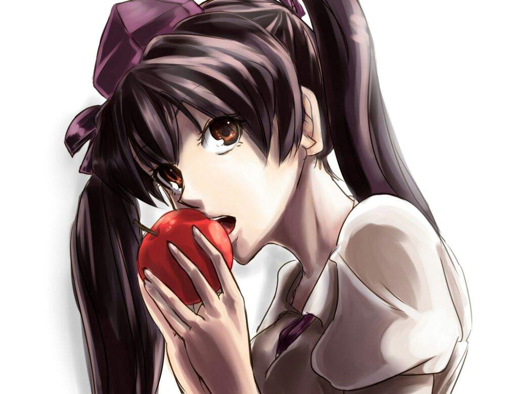 Девушка с яблоком арт