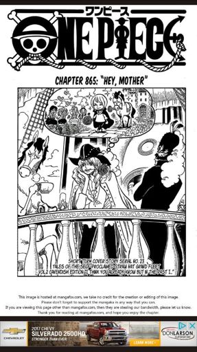 Manga Chapter 865 Cover Page One Piece Amino