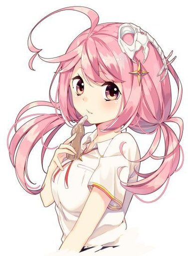 Pink anime girl render