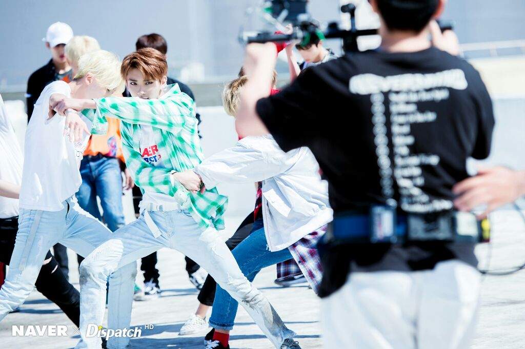 Naver X Dispatch Seventeen Mv Filming In La Group Photos Carat