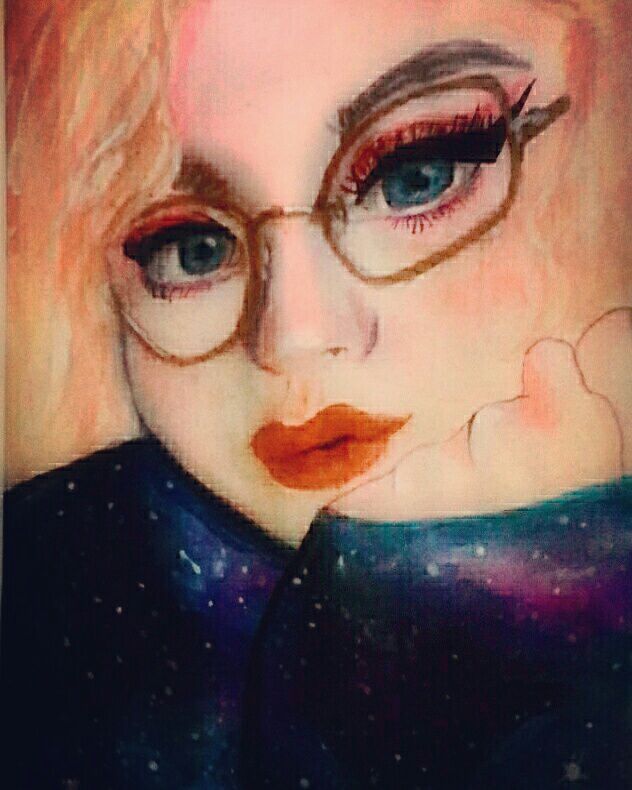 Chica Con Sudadera De Galaxia Arte Amino Amino