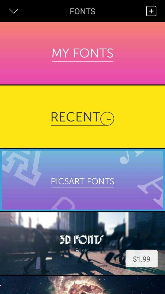 free picsart fonts