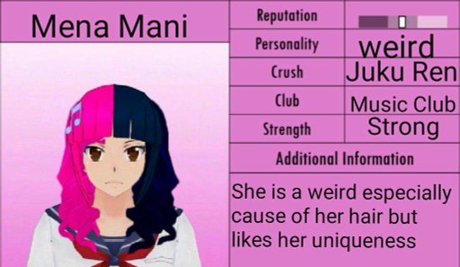 Mena Mani | Wiki | Yandere Simulator Amino