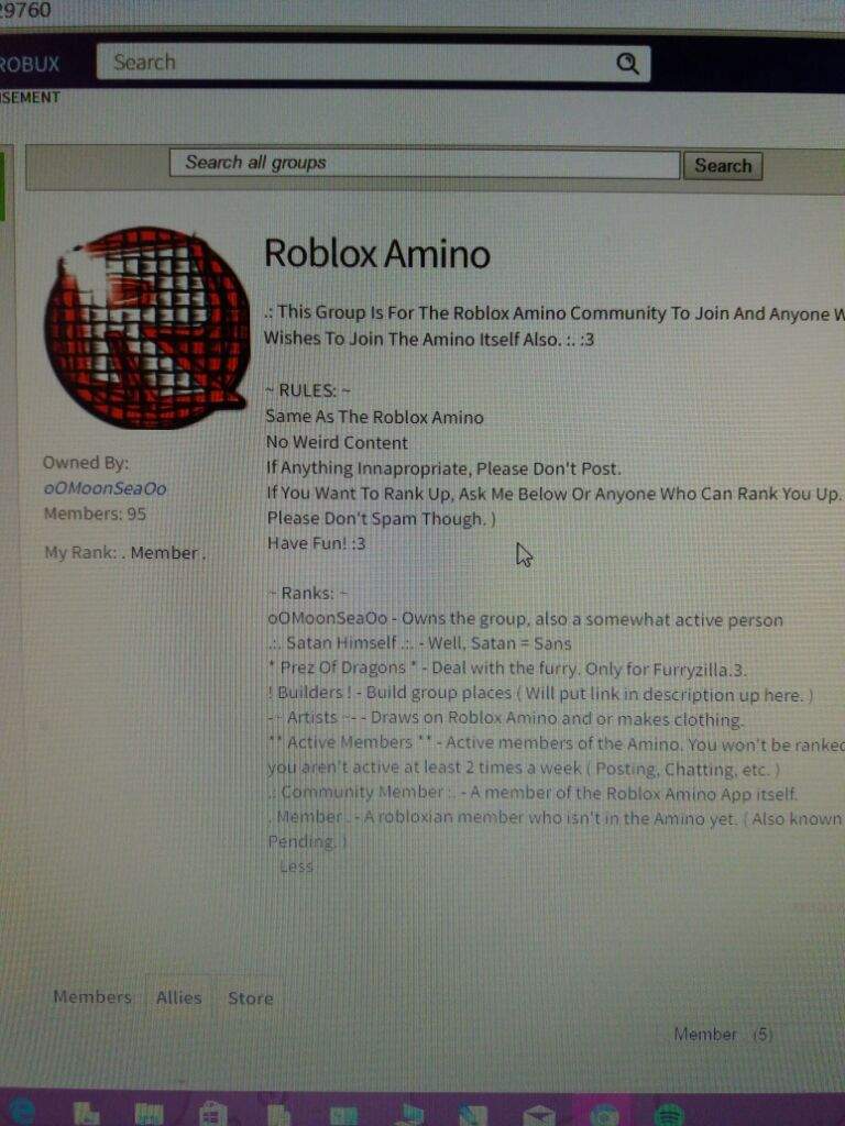 Welp I Just Joined The Roblox Amino Group Roblox Amino