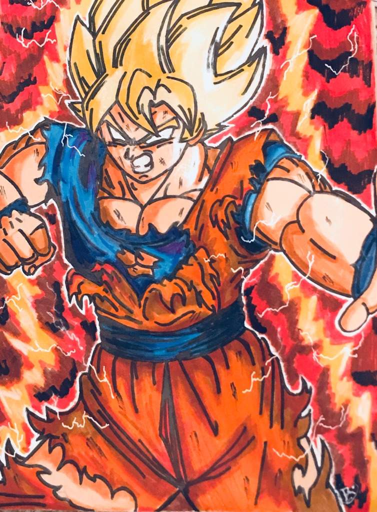 goku ssj battle damaged