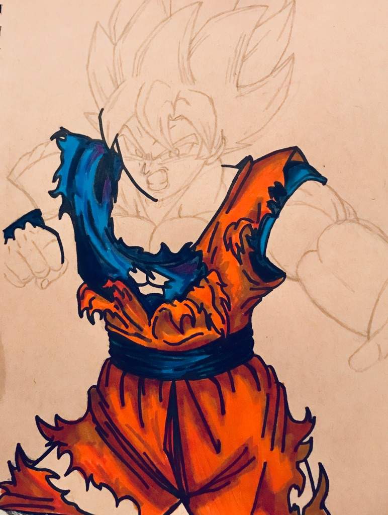 goku ssj battle damaged