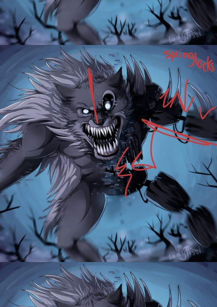 fnaf the twisted ones wolf full body