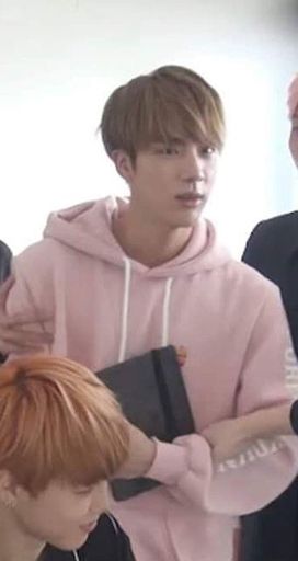 jin pink hoodie