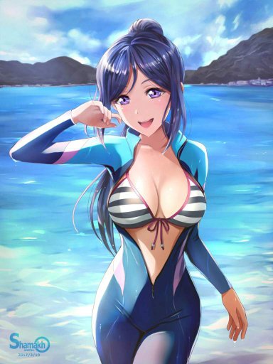 Anime women in bikinis