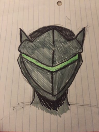 genji overwatch pepakura helmet