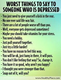 What to say to depressed person