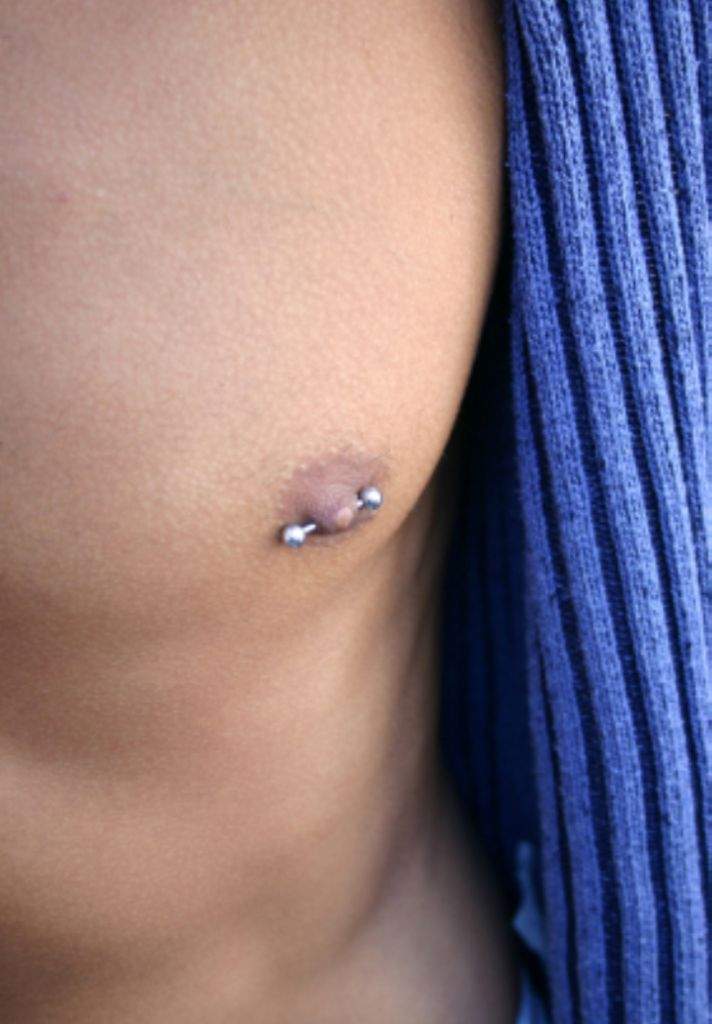 Light skin nipple piercings compilations