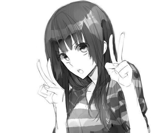 Peace sign anime girls✌💙 | Anime Amino