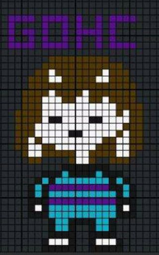 Overtale Frisk Pixel Art 