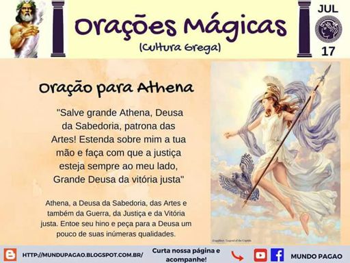 Ora Es M Gicas Ora O Para Athena Wicca Bruxaria Amino