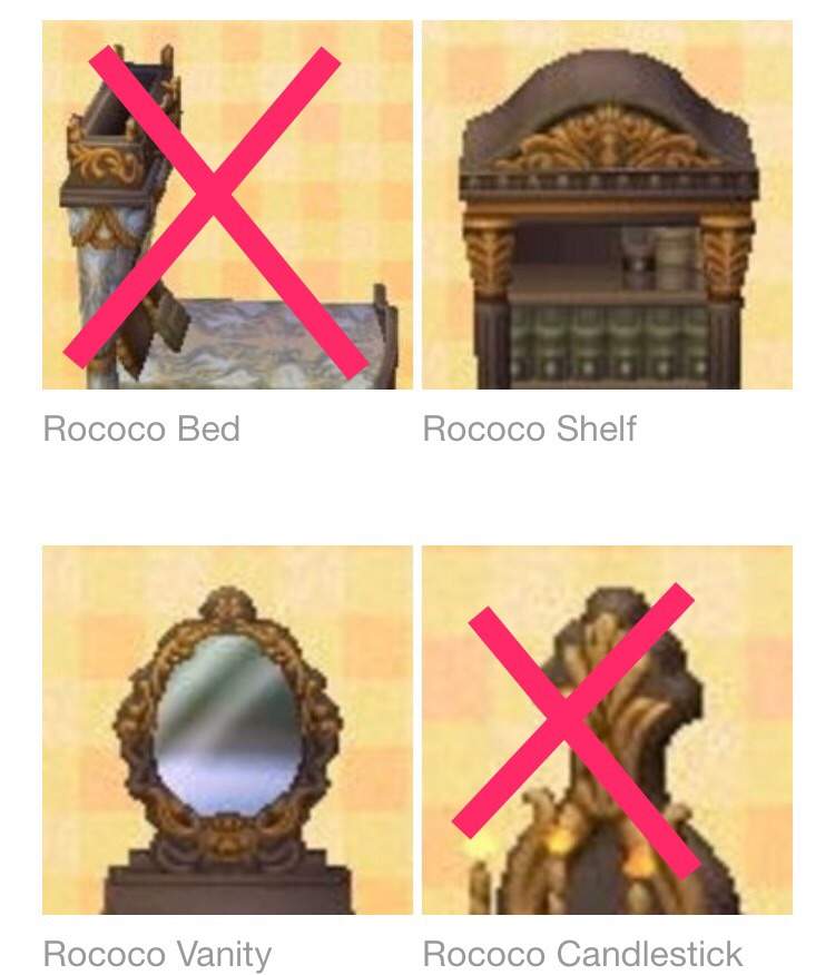 Rococo Series Help Animal Crossing New Leaf Amino I Ll Pay 10 000 Bells Per Item Each Have Pictured That Isn T Crossed Out Is An Need My Friend Code In Bio But Also List It Here