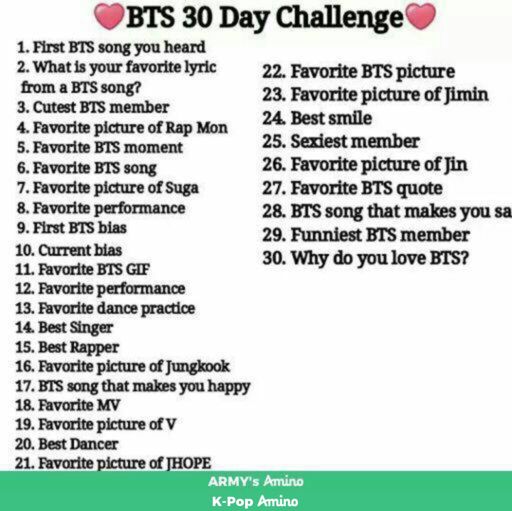 BTS 30 Day Challenge, Day 2 | K-Pop Amino