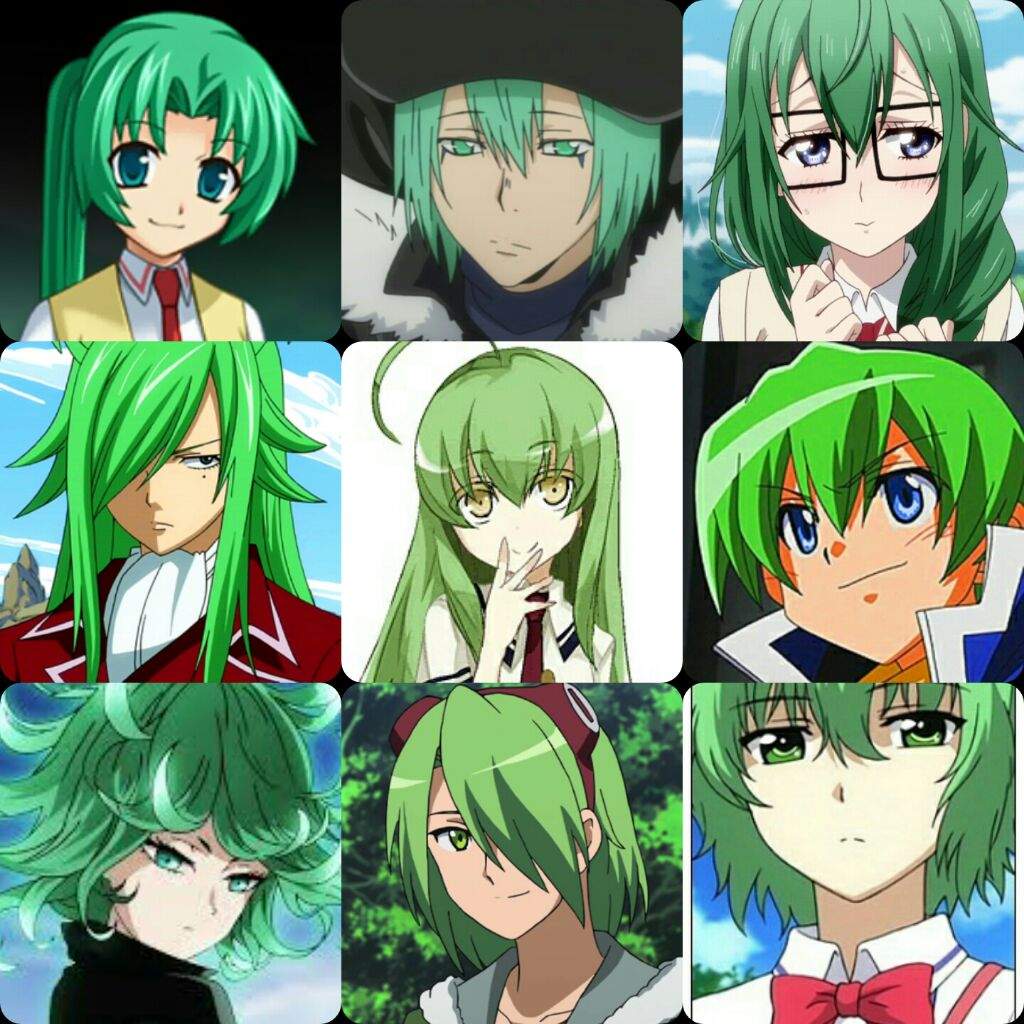 Персонажи с зелеными волосами