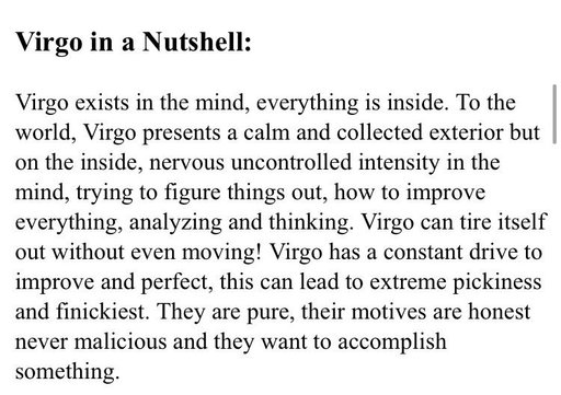 Virgo stereotypes