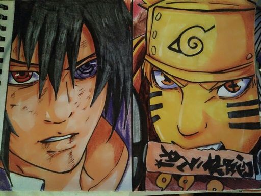 Dibujo De Naruto Y Sasuke Anime Amino