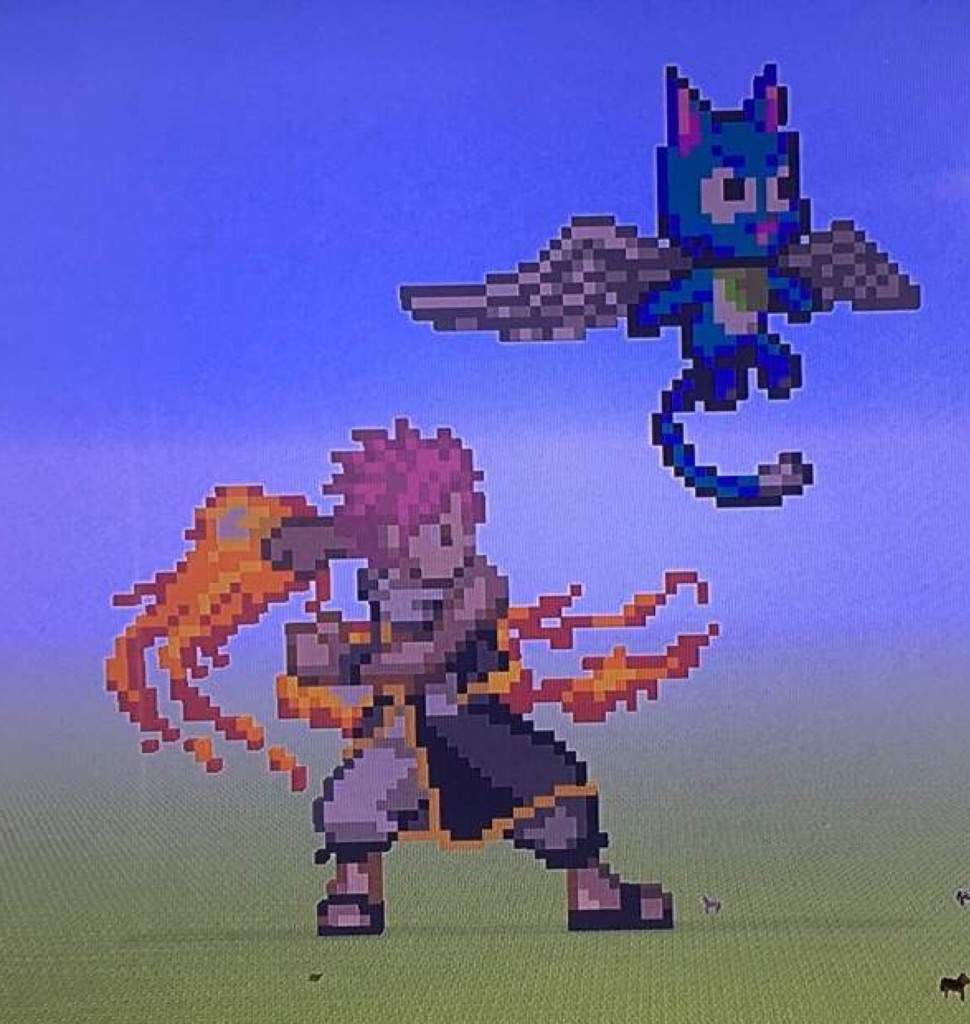 Natsu Dragneel Pixel Art Fairy Tail Amino