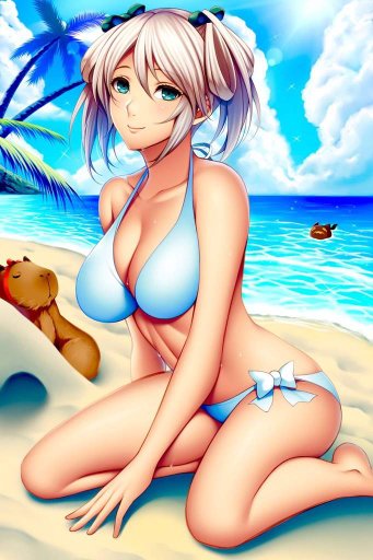 Hot anime girls in bikinis