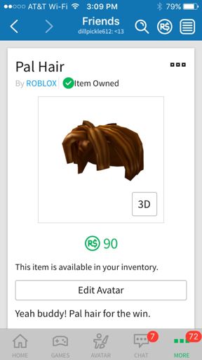 Did Anyone Else Notice That Bacon Hair Is 90 Robux Roblox Amino