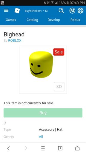 Roblox Buying The Bigger Head