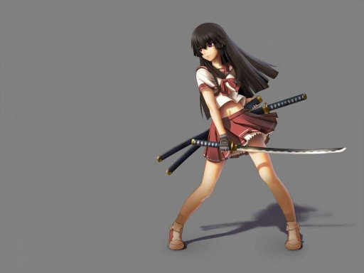Girl with katana anime