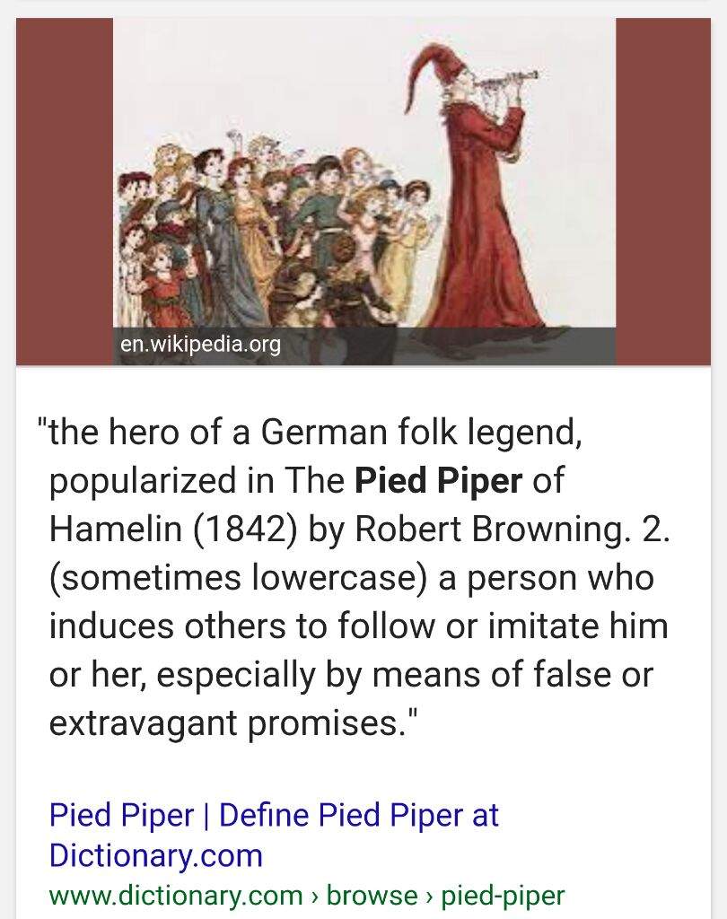 Did U Take The F Ckin Time To Look Up The Definition Of A Pied Piper K Pop Amino