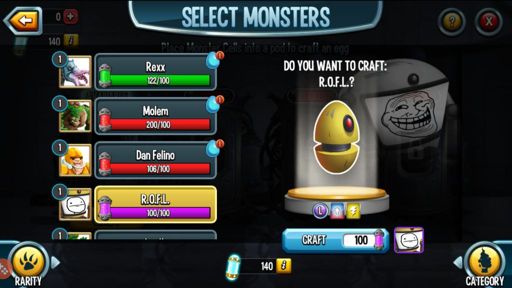 Yey I gots Rofl Monster Legends Amino.