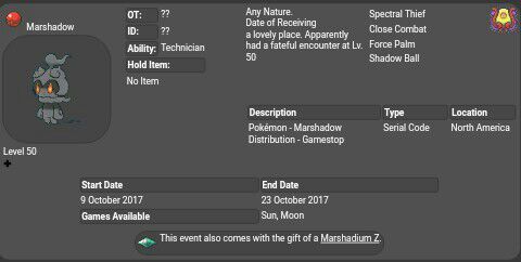 North American Marshadow Event Pokemon Amino