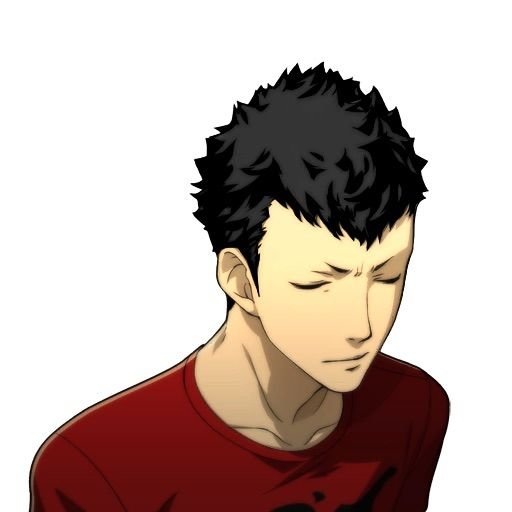 Ryuji black hair closed eyes