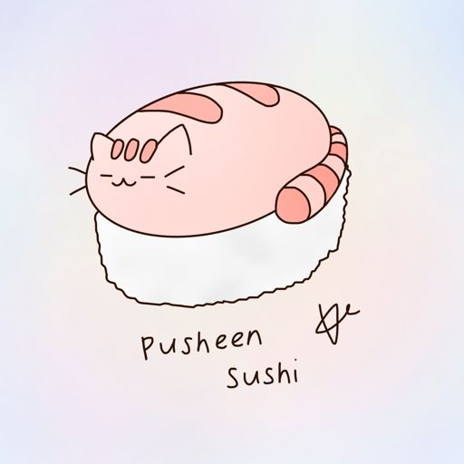 pusheen cat sushi