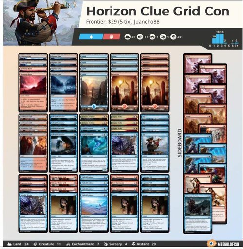 Horizon Clue Grid Control MTG Amino